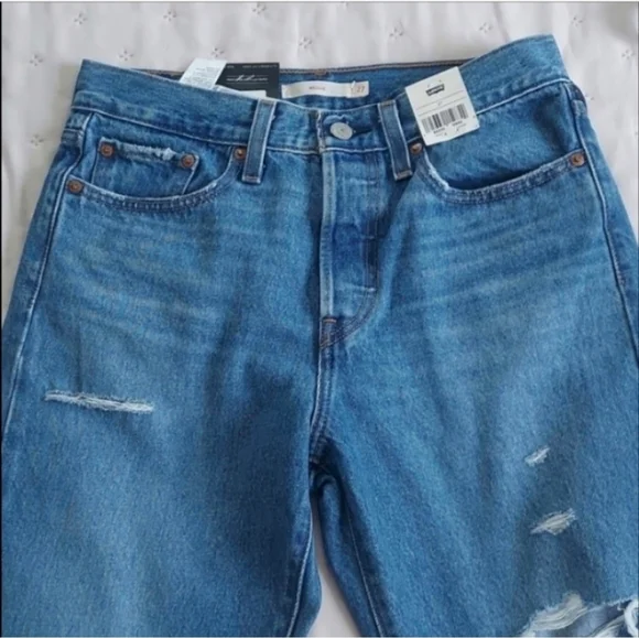 Levi's Wedgie Icon High Rise Athens Asleep Jeans  sz 27 - Picture 4 of 13